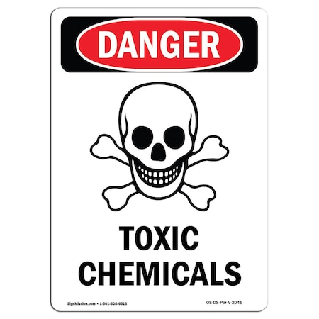 Signmission Safety Sign, OSHA Danger, 14" Height, Rigid Plastic, Portrait, P-1014-V-2045 OS-DS-P-1014-V-2045